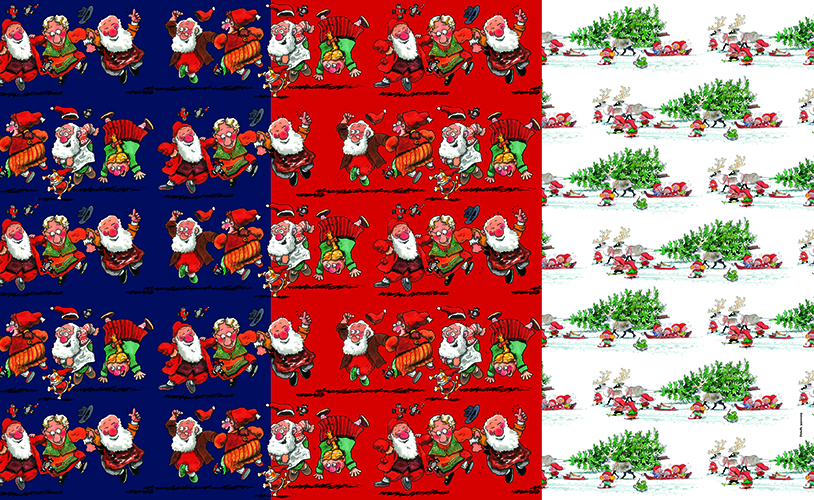 Joulupaperi Mauri Kunnas KY 70 x 200 cm 50 rll