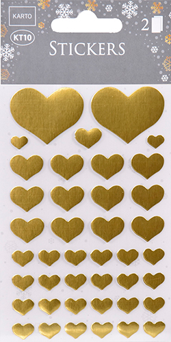 Joulutarra KT10 sydämet kulta