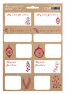 Pakettitarra R joulu 2 arkkia kraft punainen