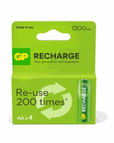 GP RECHARGE LADATTAVA AKKU AA 1300mAh 4P