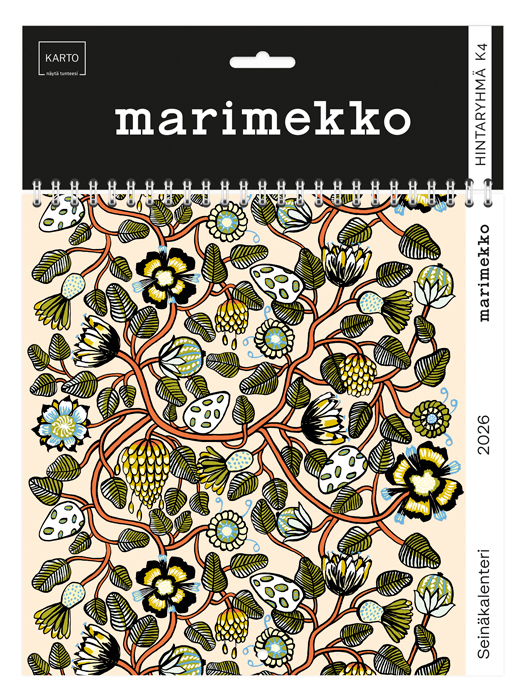 Seinäkalenteri 2026 Marimekko 22x22 cm