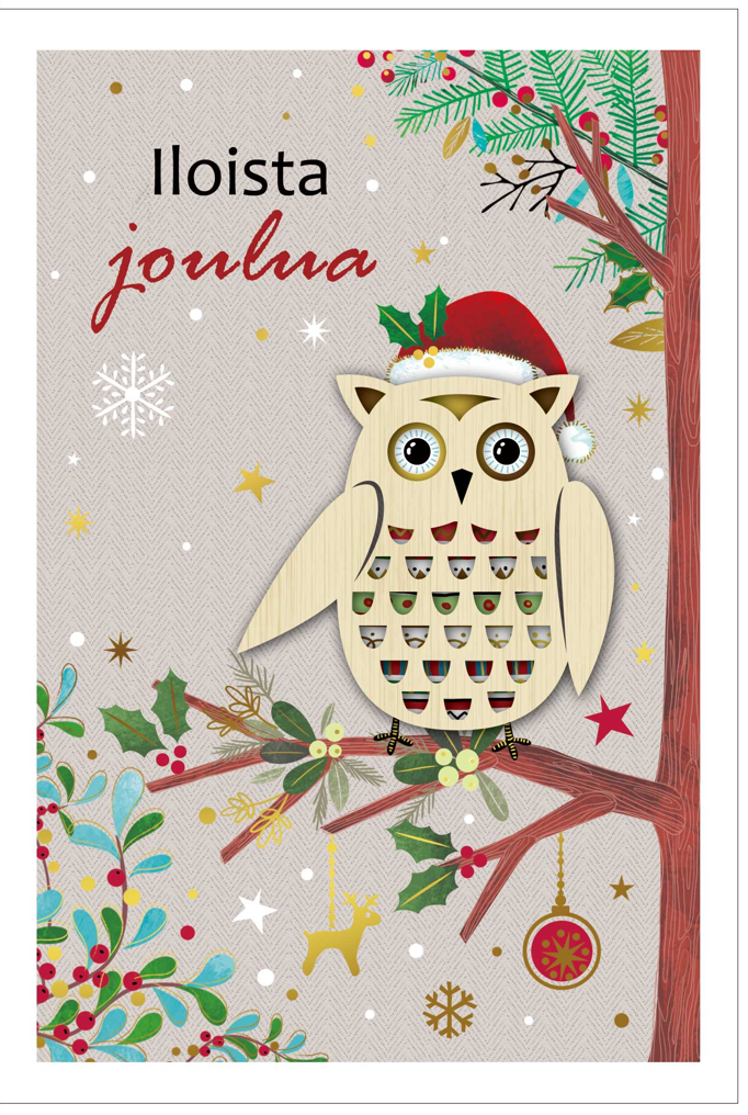 2-os joulukortti puukoriste