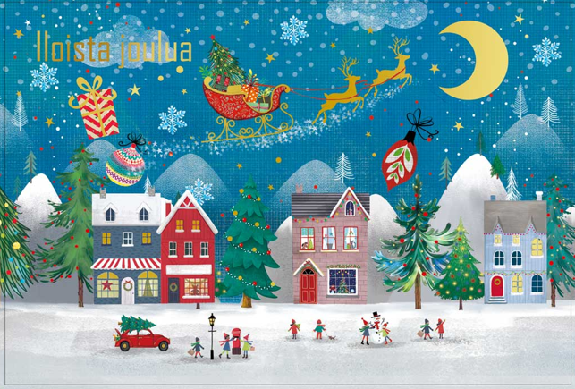 2-os joulukortti pop-up