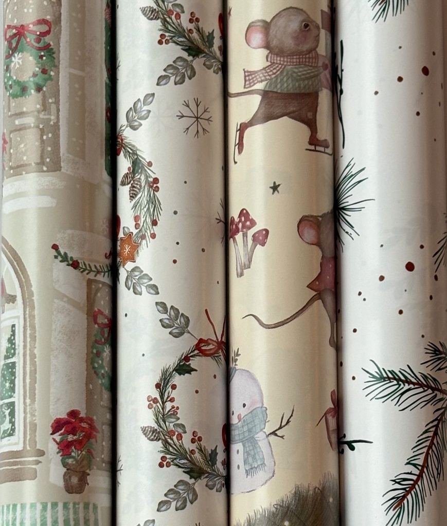 Joulupaperi EK beige KV 70 x 200 cm 25 rll