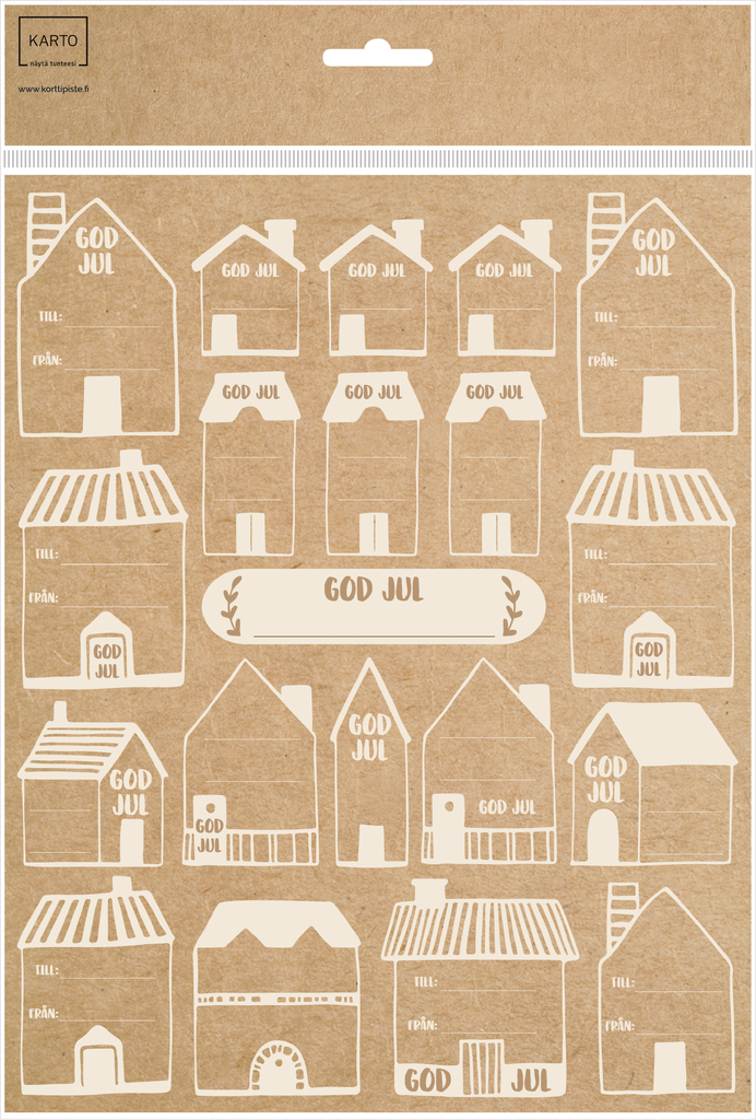 Pakettitarra R joulu 2 arkkia kraft 40kpl