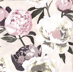 [1SER1008PI1] Servetti 33cm Pentik Pioni vaaleanharmaa