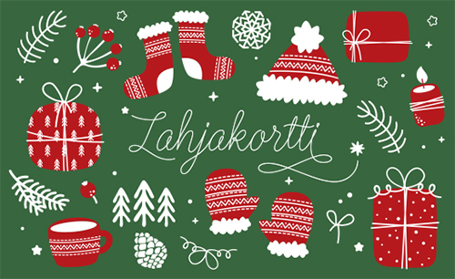 Lahjakorttipakkaus joulu