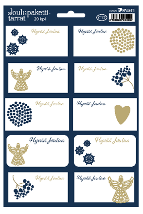 Pakettitarra R joulu 2 arkkia Palin sininen