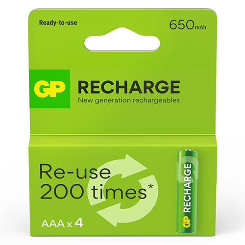 GP RECHARGE LADATTAVA AKKU AAA 650mAh 4P