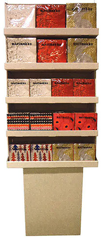 Lattiadisplay servetit valkoinen lev. 52cm