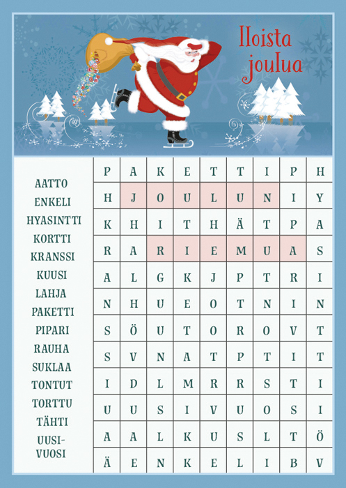 1-os joulu ristikkokortti