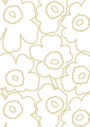 [2725358] 1-os Marimekko Unikko piirto valkoinen-kulta