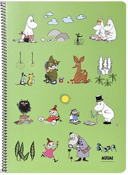 [15101] Spiral notebook A4/40L Moomin green