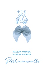 [2220030] 2-os vauvakortti poika rusetti