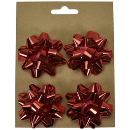 [581059] Ruusuke joulu 4kpl metalli punainen KP19